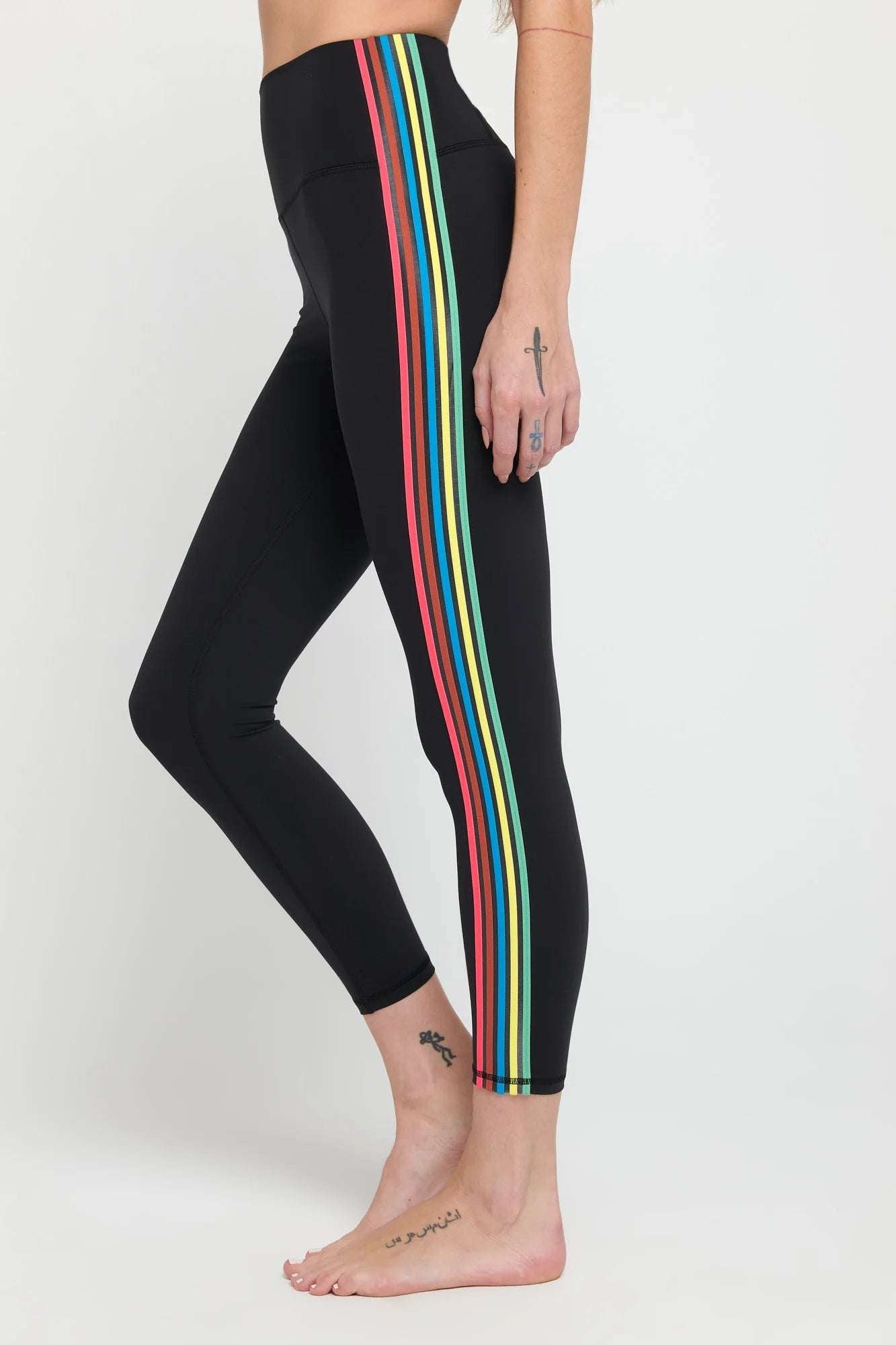 Spiritual Gangster Ada Stripe Leggings Leggings by Spiritual Gangster as seen on celebrities