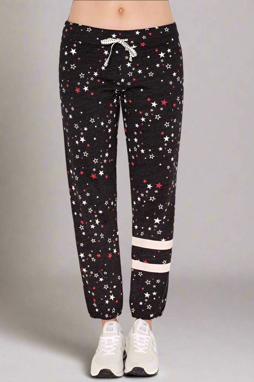 Sundry Clothing Stripe Stars Classic Sweatpants Sweatpants by Sundry as seen on celebrities