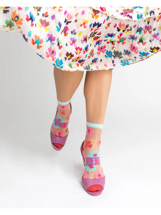 Shop Sock Candy Ribbon Roses Sheer Ankle Sock - Spoiled Brat  Online