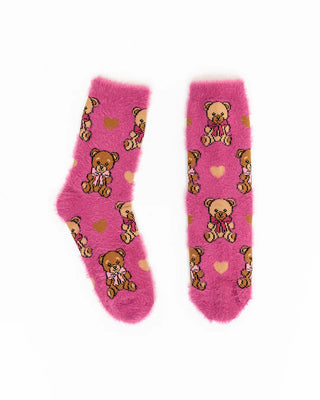 Sock Candy Teddy Bear Fuzzy Crew Sock