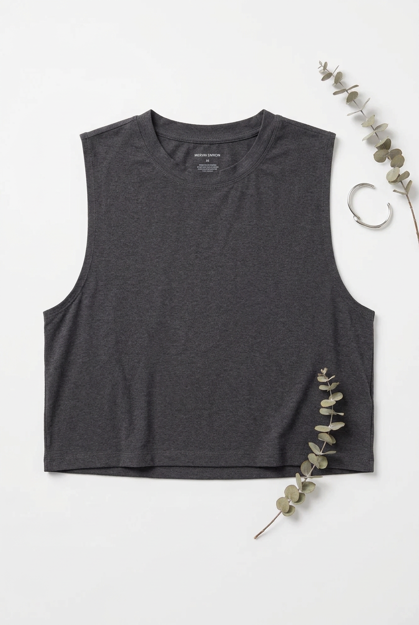 Spiritual Gangster HeatherLight Lunar Spirit Crop Tank
