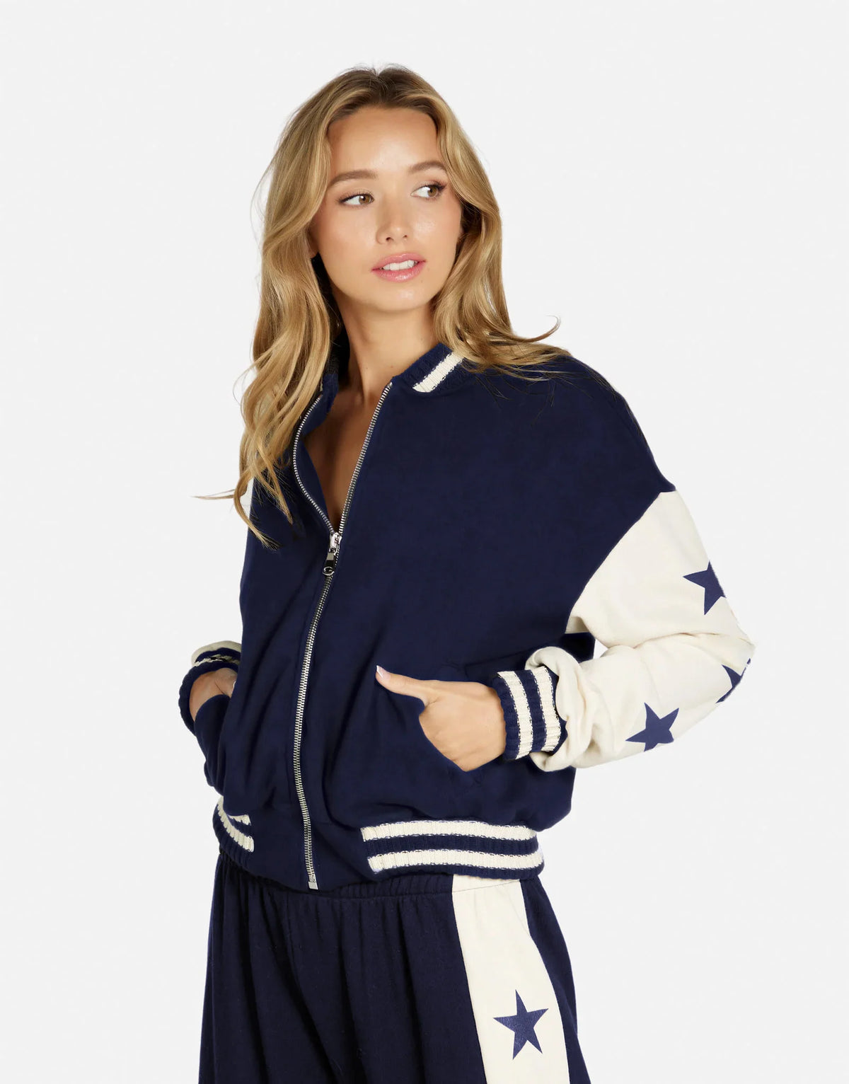 Shop Lauren Moshi Lauren Moshi Taissa Stars Zip Jacket online at Spoiled Brat