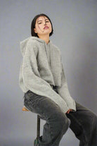 The Ragged Priest Arctic Fluffy Knit Hoodie Hoodie by The Ragged Priest as seen on celebrities