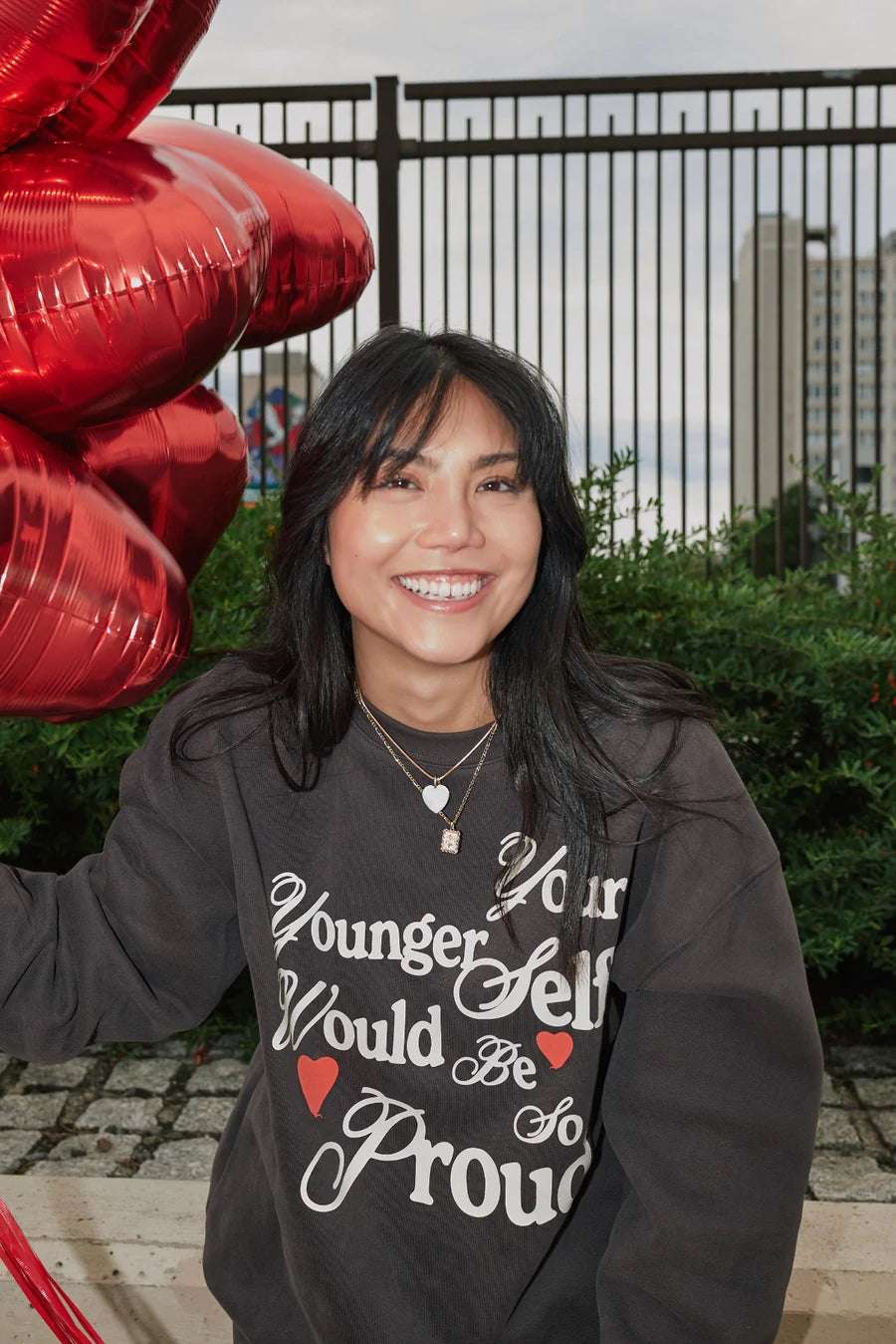 The Mayfair Group Your Younger Self Charcoal Sweatpants Sweatpants by The Mayfair Group as seen on celebrities