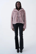 The Ragged Priest Julia Pink Faux Fur Coat