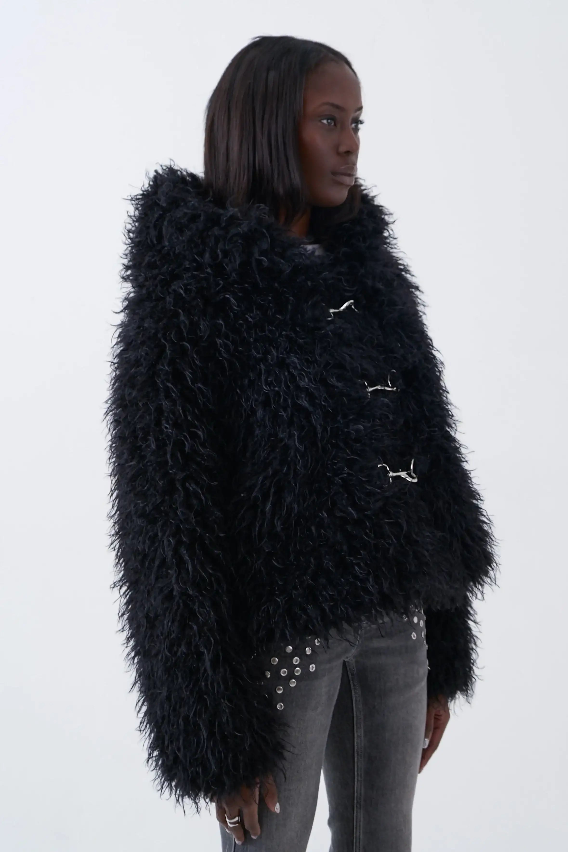 The Ragged Priest Julia Shaggy Faux Fur Coat