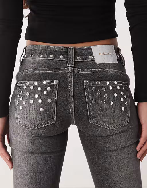 Shop The Ragged Priest The Ragged Priest Locket Charlie Studded Jeans Jeans for women – premium loungewear and festival fashion at Spoiled Brat