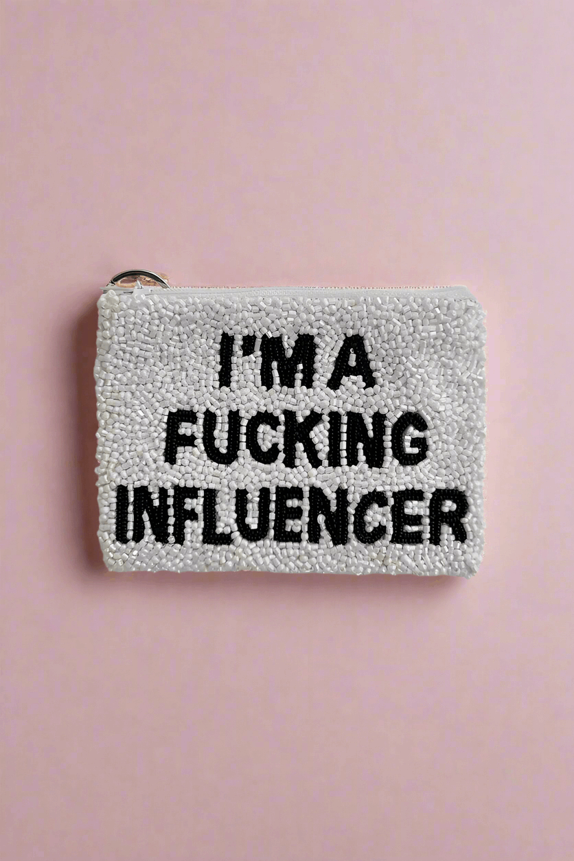 Tiana Designs Hand Beaded Im A Influencer Coin Purse Purse by Tiana New York as seen on celebrities