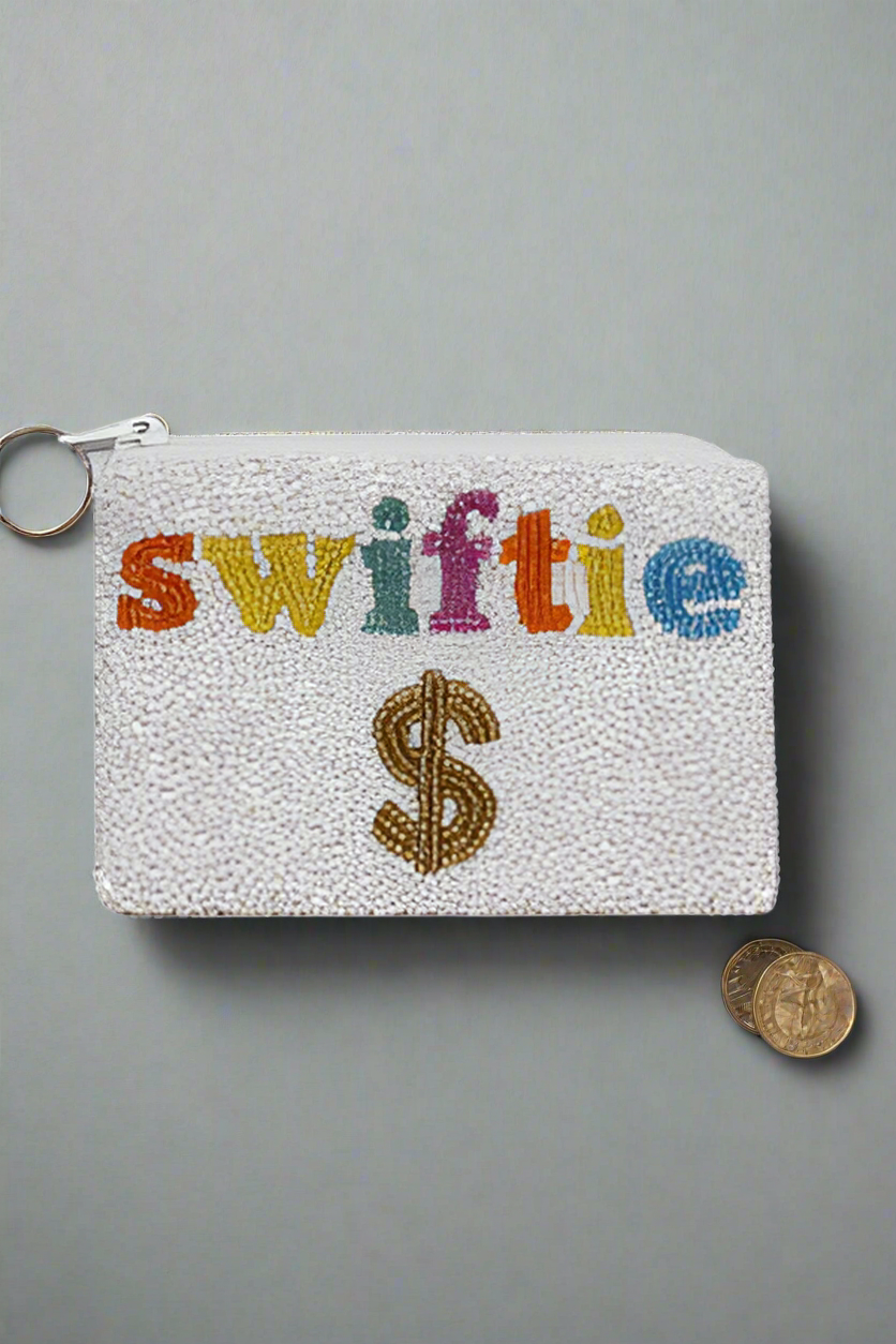 Tiana Designs Hand Beaded SWIFTIE Coin Purse