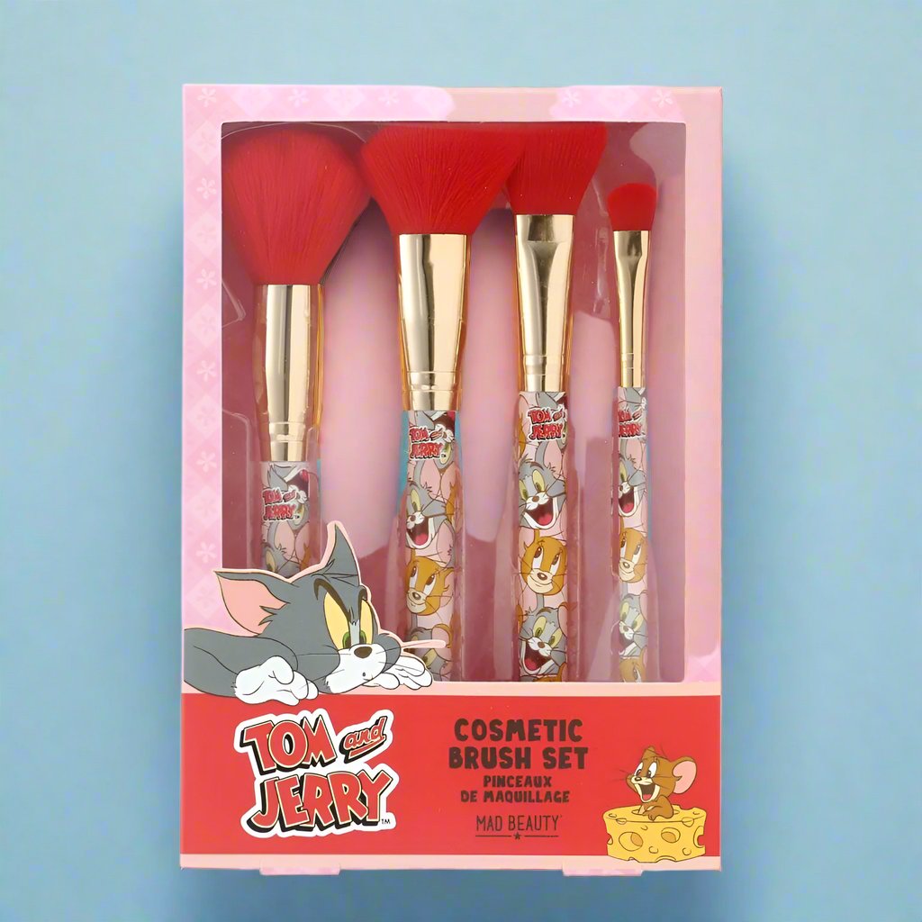 Shop Mad Beauty Warner Brothers Tom & Jerry Cosmetic Brush Set online at Spoiled Brat