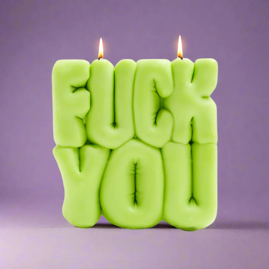 Shop Wavey Casa Wavey Casa FUCK You Lime Puffer Candle online at Spoiled Brat