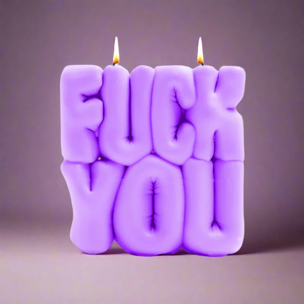 Shop Wavey Casa Wavey Casa FUCK You Purple Puffer Candle online at Spoiled Brat