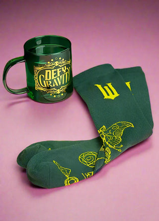 Shop Official Wicked Elphaba Glass Mug and Socks Gift Set Online