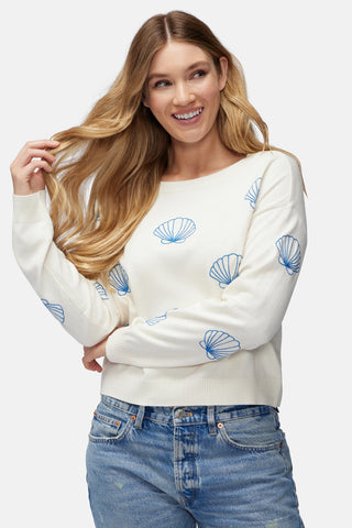 Shop Wildfox Seashell Sweater - Spoiled Brat  Online