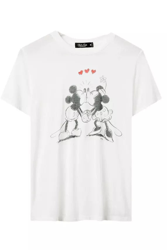 JUNKFOOD Disney Mickey and Minnie Kisses T-Shirt