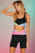 Shop Beach Riot Beach Riot Nora Pretty Pastels Sports Crop Top as seen on Sarah Jayne Dunn Crop Top for women – premium loungewear and festival fashion at Spoiled Brat