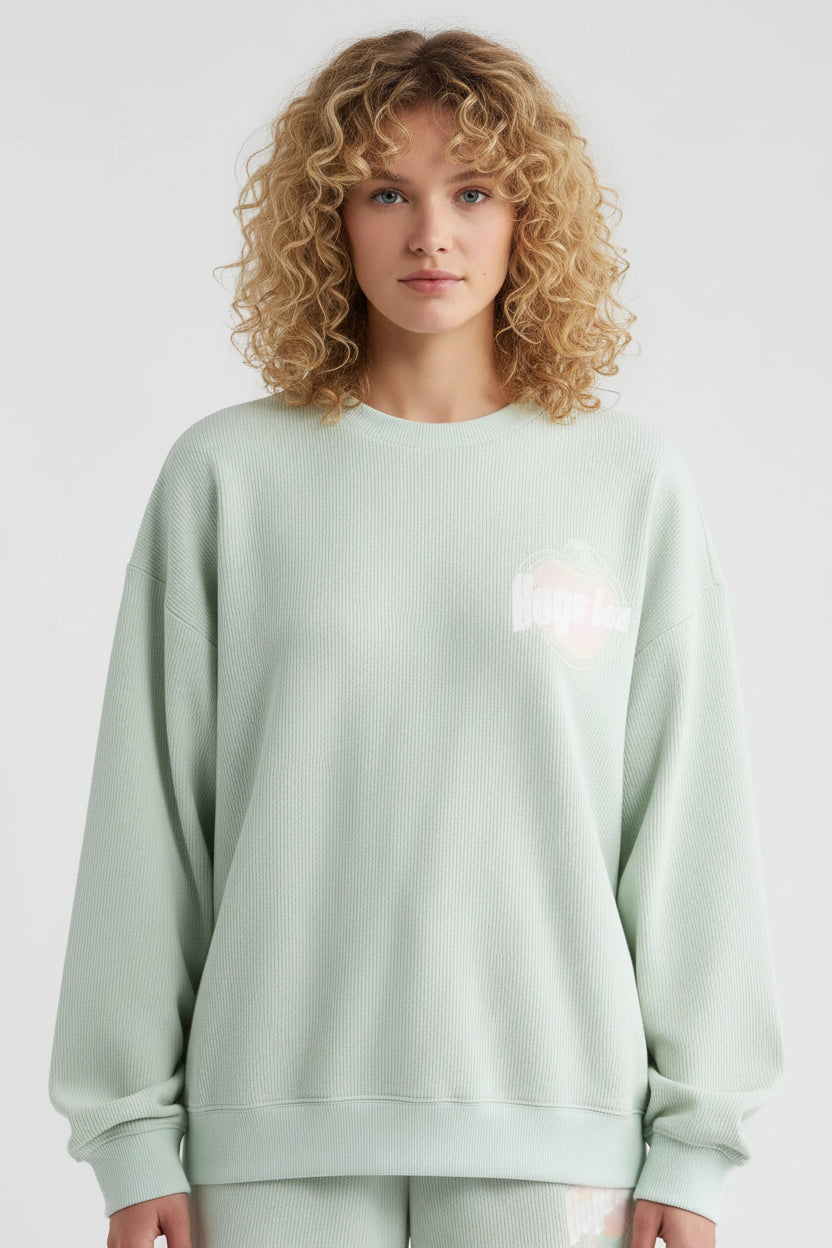 Boys Lie Breakfast Beers Pastel Kara Crewneck Sweater