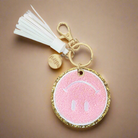 Packed Party Keep Cozy Smiley Keychain by Packed Party – Keyring – Pink | Spoiled Brat UK