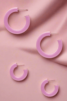 Sofia Richie x 8 Other Reasons Pink Hoop Earrings by 8 Other Reasons – Earrings – Pink | Spoiled Brat UK