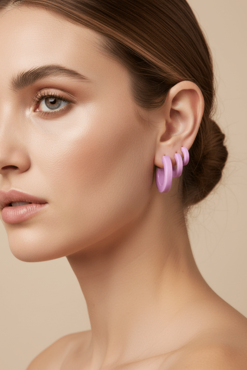 Shop 8 Other Reasons Sofia Richie x 8 Other Reasons Pink Hoop Earrings Earrings for women – premium loungewear and festival fashion at Spoiled Brat