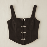 Shop Basic Pleasure Mode Basic Pleasure Mode Hot Chocolate Corset Top Corset for women – premium loungewear and festival fashion at Spoiled Brat