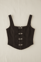Shop Basic Pleasure Mode Basic Pleasure Mode Hot Chocolate Corset Top Corset for women – premium loungewear and festival fashion at Spoiled Brat