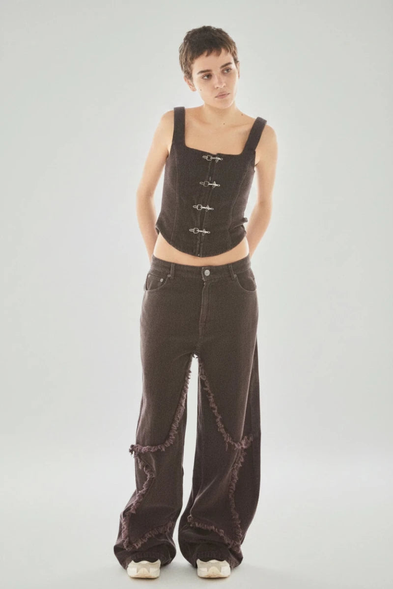 Shop Basic Pleasure Mode Basic Pleasure Mode Hot Chocolate Corset Top Corset for women – premium loungewear and festival fashion at Spoiled Brat