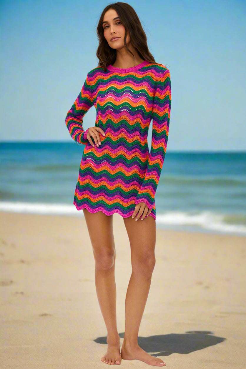 Beach Libbi Crochet Mini Dress - Spoiled Brat