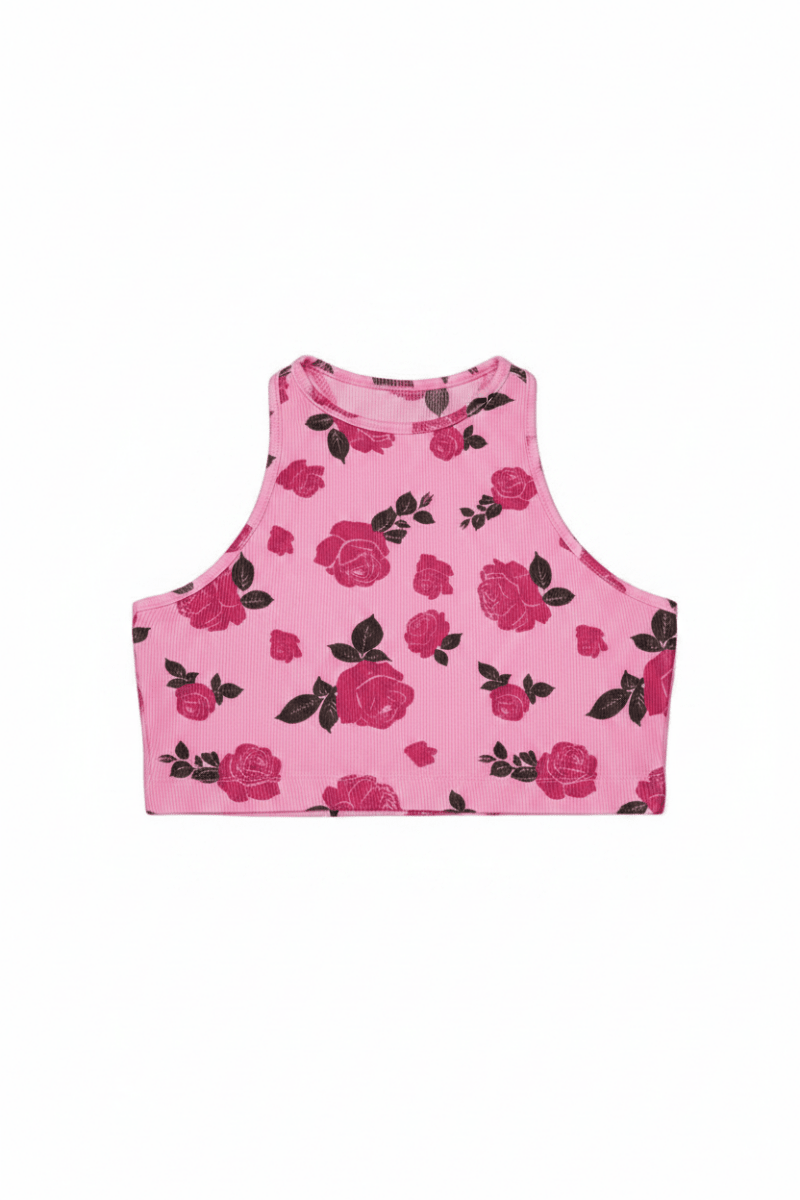 Shop Beach Riot Beach Riot Anna Pink Rose Tank Top Sports Bra for women – premium loungewear and festival fashion at Spoiled Brat