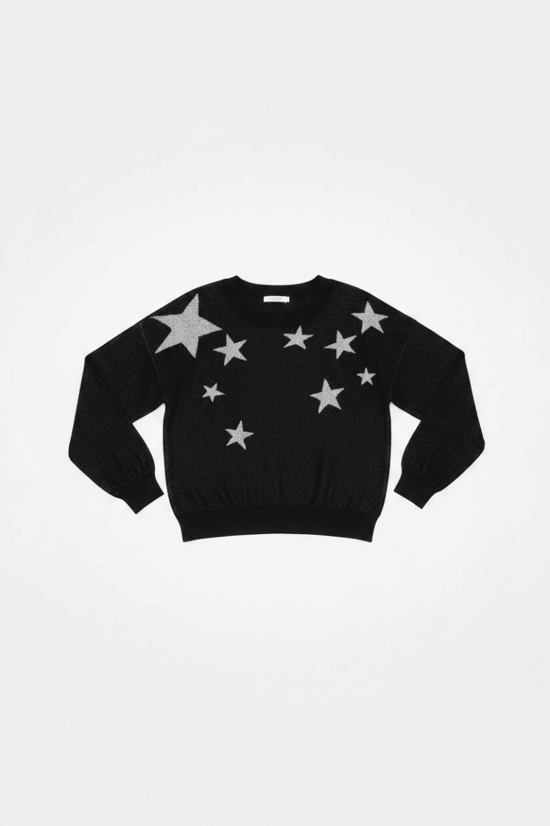 Shop Beach Riot Beach Riot Ava Silver Star Sweater as seen on Malin Andersson Sweater for women – premium loungewear and festival fashion at Spoiled Brat