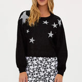 Shop Beach Riot Beach Riot Ava Silver Star Sweater as seen on Malin Andersson Sweater for women – premium loungewear and festival fashion at Spoiled Brat