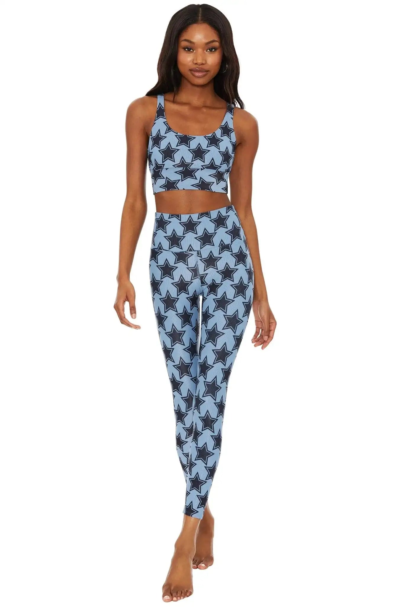 Beach Riot Ayla Pewter Disco Star Leggings Leggings by Beach Riot as seen on celebrities