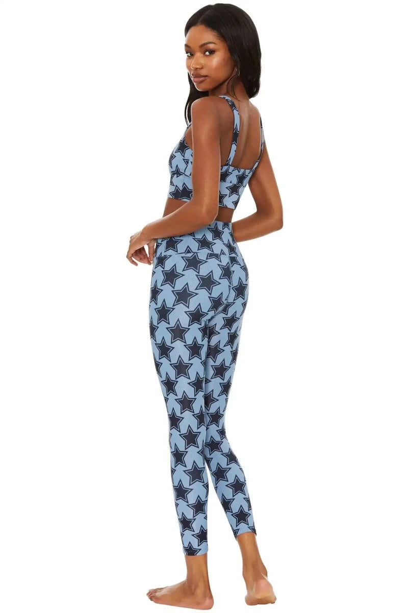 Shop Beach Riot Beach Riot Ayla Pewter Disco Star Leggings Leggings for women – premium loungewear and festival fashion at Spoiled Brat