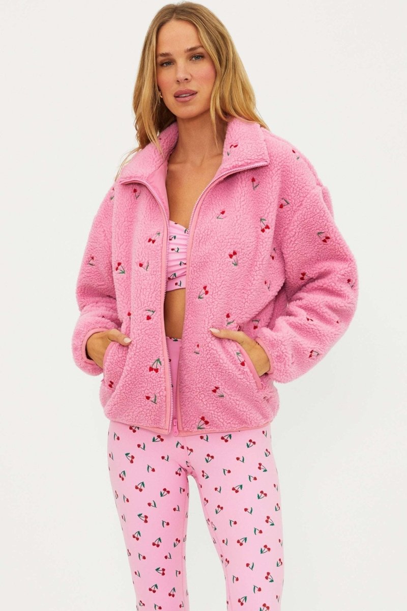 Shop Beach Riot Beach Riot Bennie Fleece Jacket as seen on Chloe Meadows Jacket for women – premium loungewear and festival fashion at Spoiled Brat
