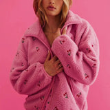 Shop Beach Riot Beach Riot Bennie Fleece Jacket as seen on Chloe Meadows Jacket for women – premium loungewear and festival fashion at Spoiled Brat