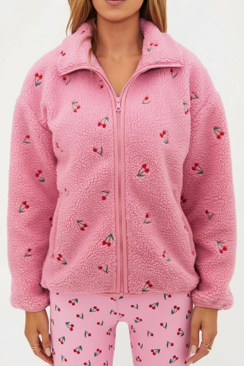 Shop Beach Riot Beach Riot Bennie Fleece Jacket as seen on Chloe Meadows Jacket for women – premium loungewear and festival fashion at Spoiled Brat