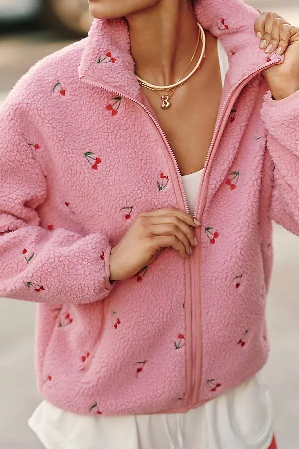 Shop Beach Riot Beach Riot Bennie Fleece Jacket as seen on Chloe Meadows Jacket for women – premium loungewear and festival fashion at Spoiled Brat