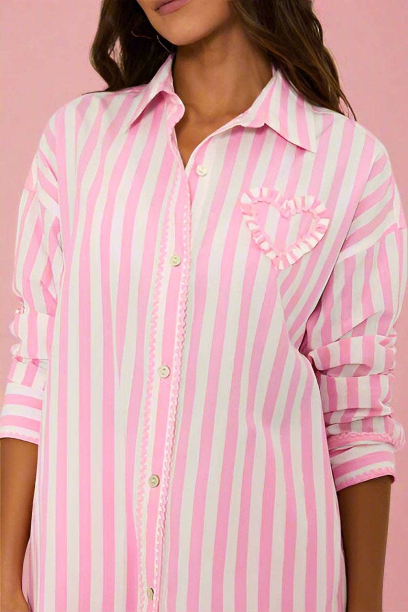 Shop Beach Riot Beach Riot Cassidy Prism Pink Blouse Shirt for women – premium loungewear and festival fashion at Spoiled Brat