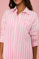 Shop Beach Riot Beach Riot Cassidy Prism Pink Blouse Shirt for women – premium loungewear and festival fashion at Spoiled Brat