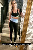 Shop Beach Riot Beach Riot Colorblock Pretty Pastels Leggings as seen on Sarah Jayne Dunn Leggings for women – premium loungewear and festival fashion at Spoiled Brat