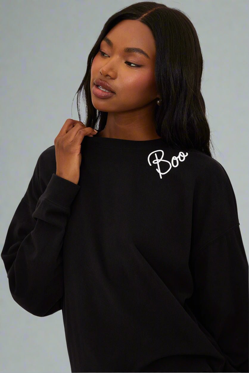 Beach Riot Devyn Boo Black Sweatshirt - Spoiled Brat