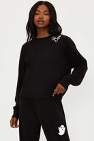 Beach Riot Devyn Boo Black Sweatshirt - Spoiled Brat