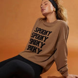 Shop Beach Riot Beach Riot Devyn Spooky Dusk Oversized Sweatshirt Sweater for women – premium loungewear and festival fashion at Spoiled Brat
