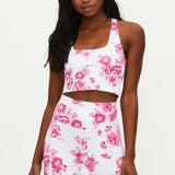 Shop Beach Riot Beach Riot Katya Gym Desert Garden Crop Top as seen on Chloe Sims Crop Top for women – premium loungewear and festival fashion at Spoiled Brat