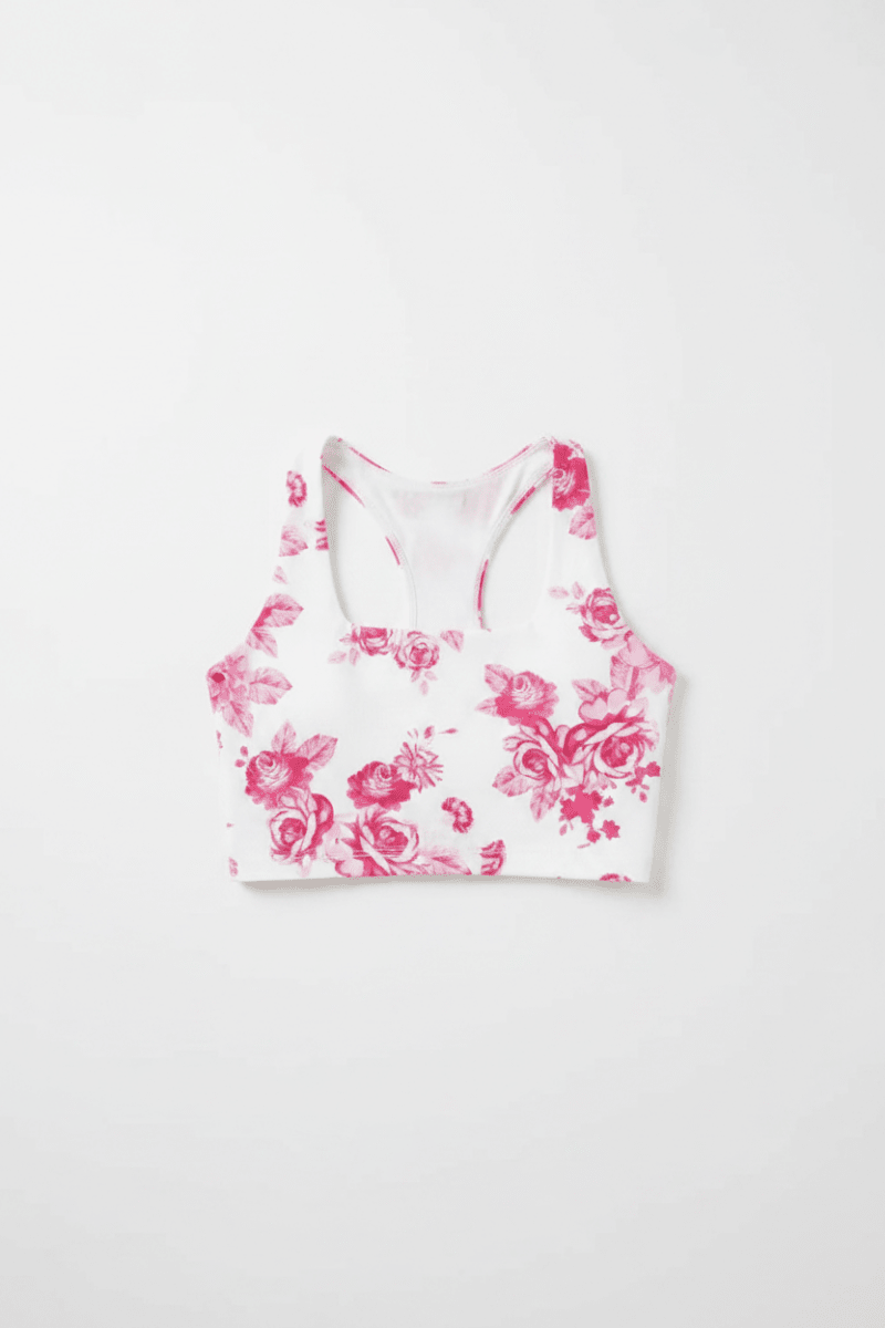 Shop Beach Riot Beach Riot Katya Gym Desert Garden Crop Top as seen on Chloe Sims Crop Top for women – premium loungewear and festival fashion at Spoiled Brat