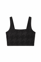 Shop Beach Riot Beach Riot Katya Houndstooth Crop Gym Top Crop Top for women – premium loungewear and festival fashion at Spoiled Brat