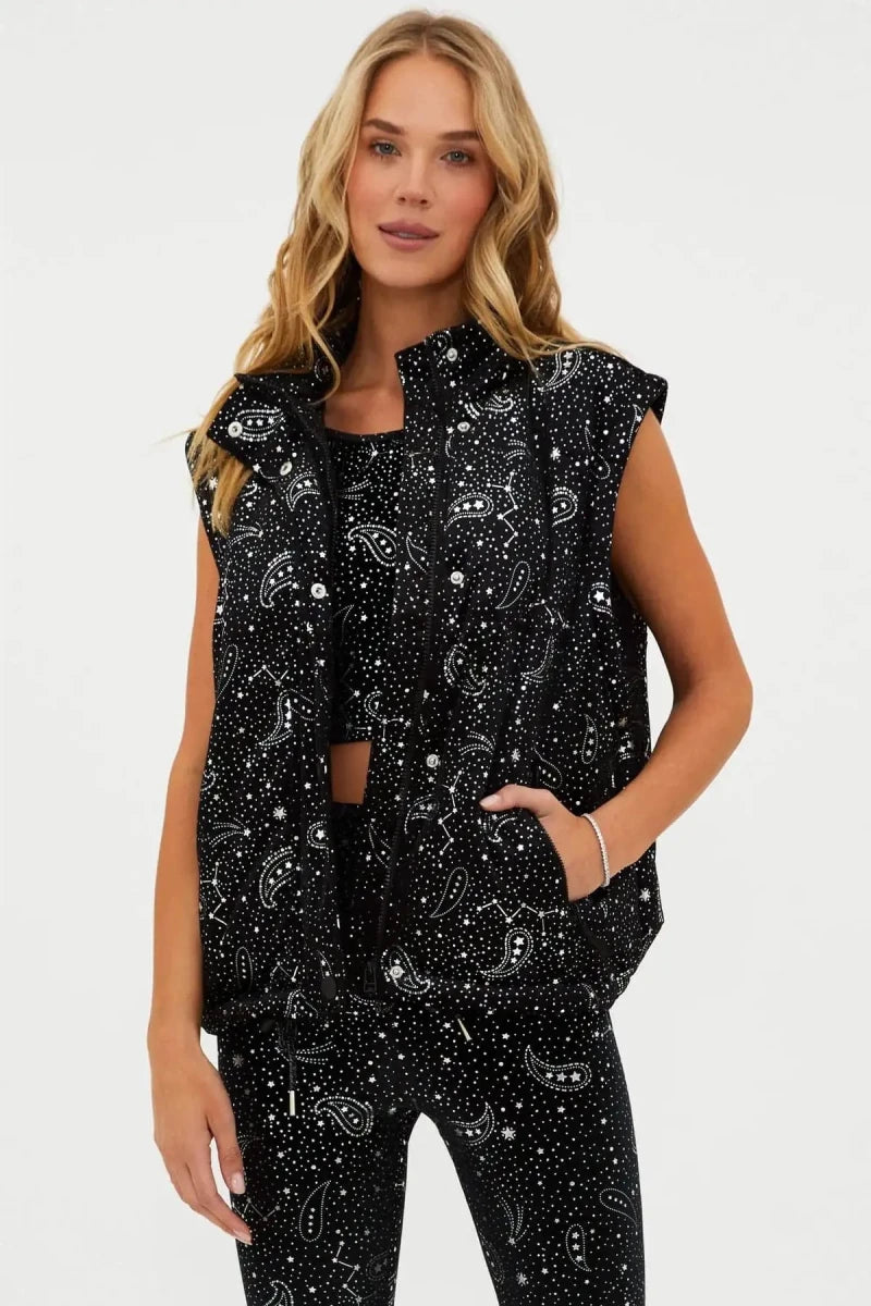 Shop Beach Riot Beach Riot Kris Convertible Shooting Stars Puffer Jacket Jacket for women – premium loungewear and festival fashion at Spoiled Brat