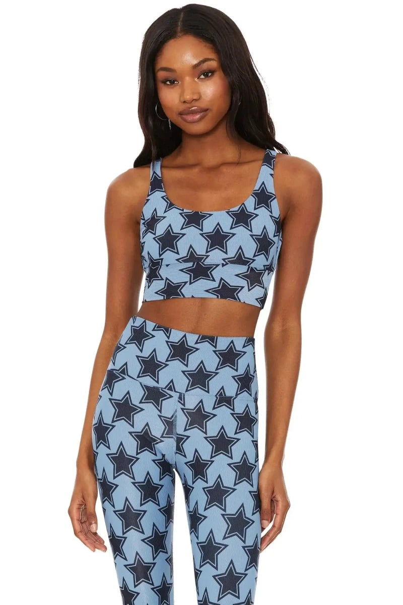 Shop Beach Riot Beach Riot Leah Disco Star Gym Crop Top Crop Top for women – premium loungewear and festival fashion at Spoiled Brat