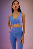Beach Riot Mindy Gym Top in Imperial Two Tone Rib - Spoiled Brat