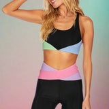 Shop Beach Riot Beach Riot Nora Pretty Pastels Sports Crop Top as seen on Sarah Jayne Dunn Crop Top for women – premium loungewear and festival fashion at Spoiled Brat